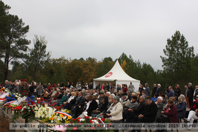 Le public pendant l'hommage, cérémonie octobre 2015