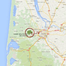 Carte situation camp souge